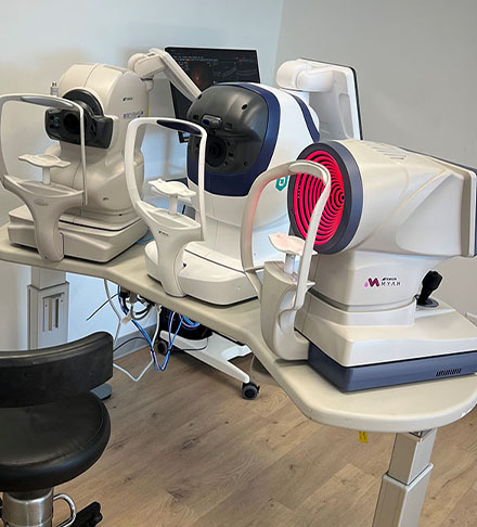 Eye Exam Equipment in Exam room